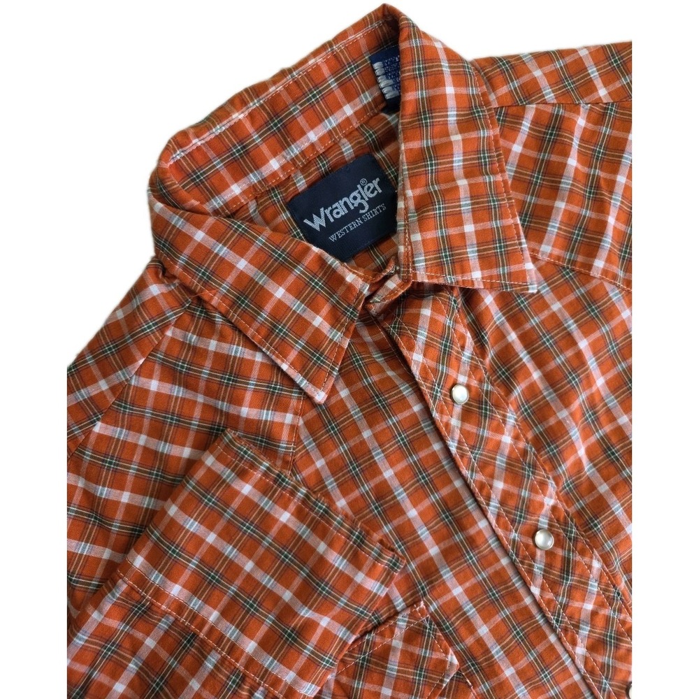Wrangler Mens Size L Plaid Pearl Snap Western Shirt Long Sleeve MULTICOLOR